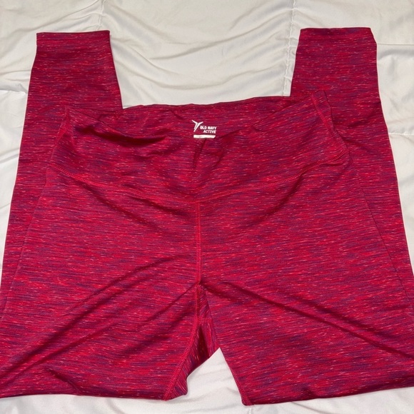 Old Navy Active High Waist Compression Full Length Leggings Pink Space Dye - Picture 3 of 5